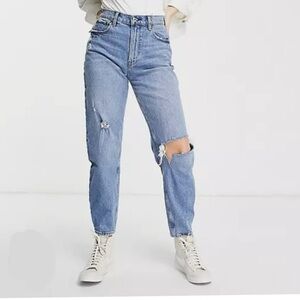 Abercrombie & Fitch Mom High Waist Distressed Jeans
